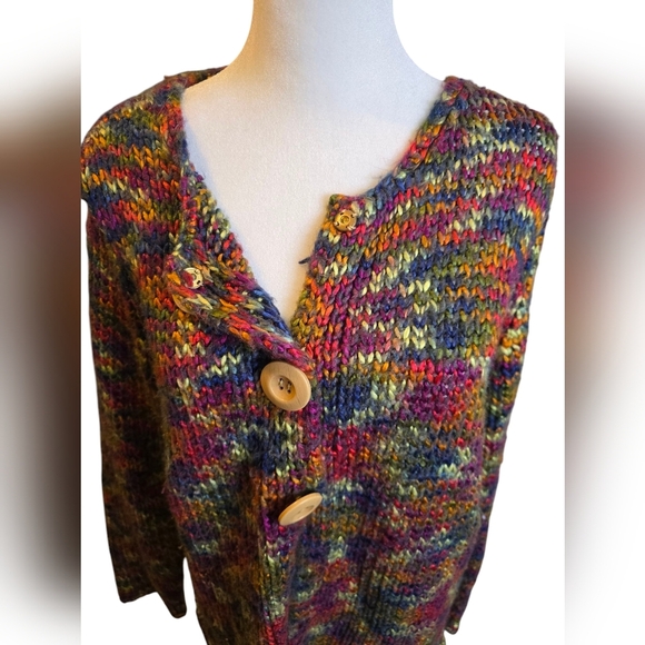 Blair colorful, button-down knit cardigan Size Medium - Picture 3 of 5